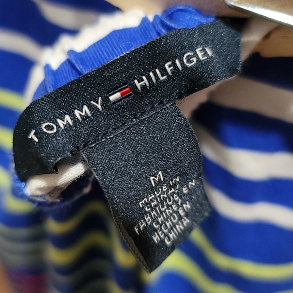 TOMMY HILFIGER CASUAL BOHEMIAN SUMMER MINIMALIST STRIPES MAXI LONG SKIRT MEDIUM - Picture 9 of 12